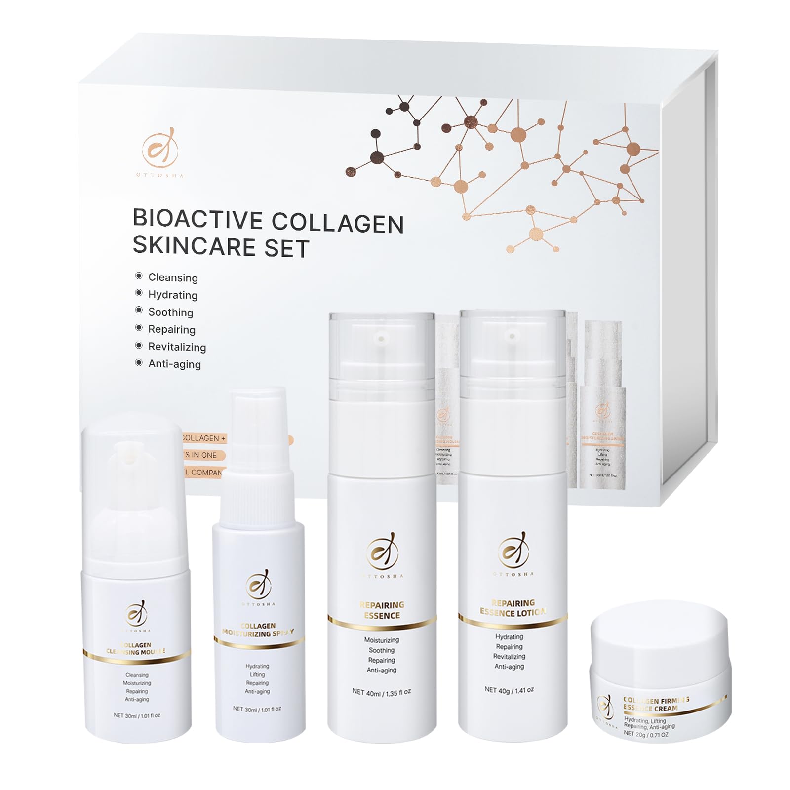 Bioactive Collagen Skin Care Set,Mini Travel Size Gift Set ,All - OTTOSHA