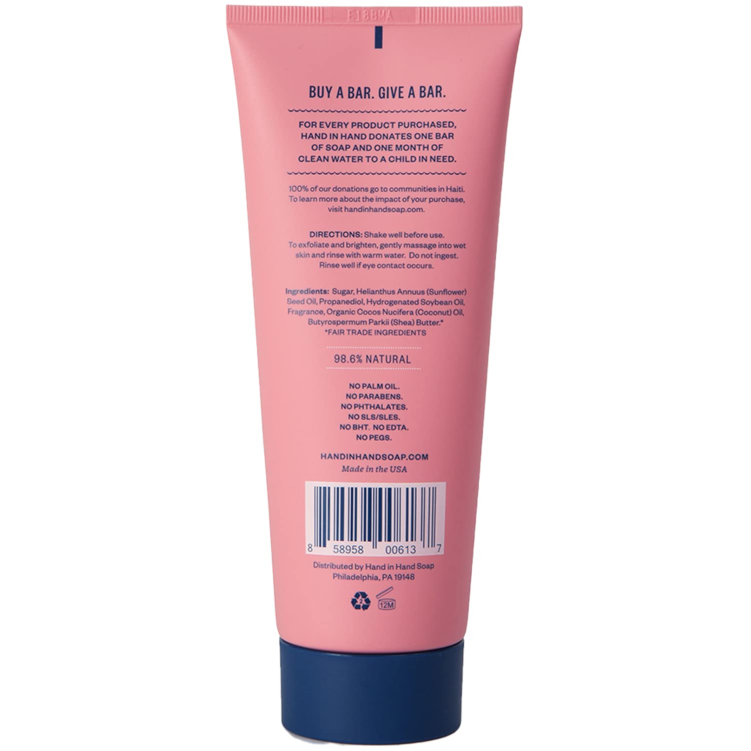 Hand in Hand Sugar Scrub, Gentle Exfoliation For All Skin Types, 9 Ounce, - Hand in Hand Official Product View 3