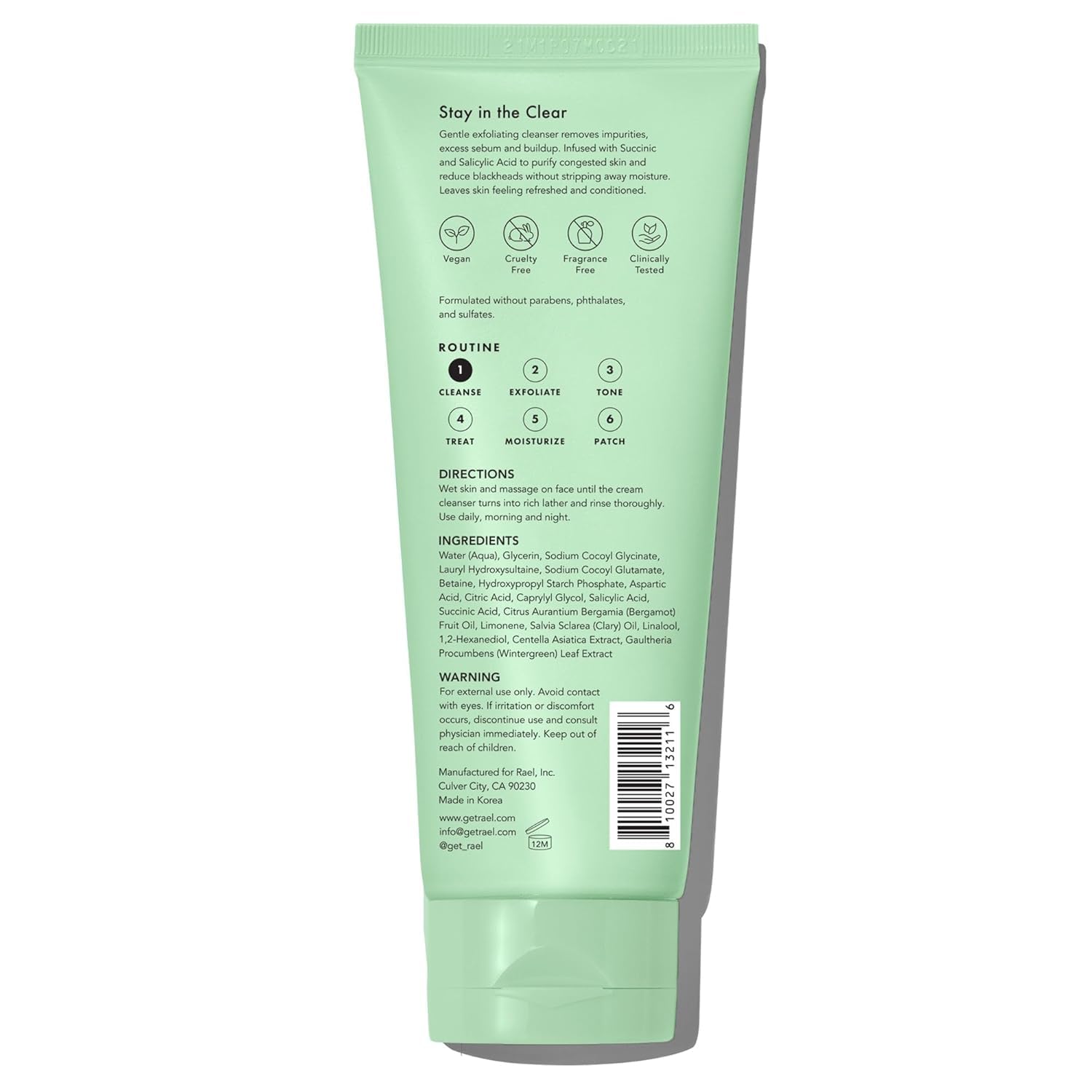 Rael Miracle Clear Exfoliating Face Wash – 5.1 oz