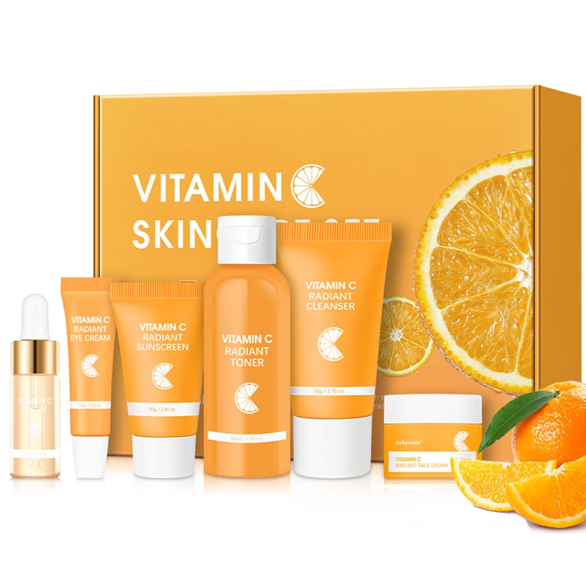Baorder 6PCS Hydrating Skin Care Set with Vitamin C,Face Care - Product Imagery