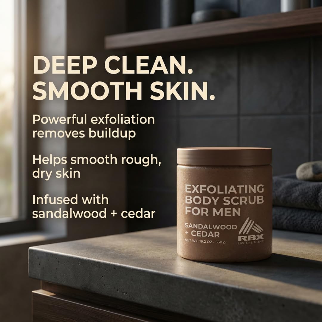 RBX Exfoliating Body Scrub with Shea Butter Vitamin A and C, Moisturizing - RBX Official Product View 9