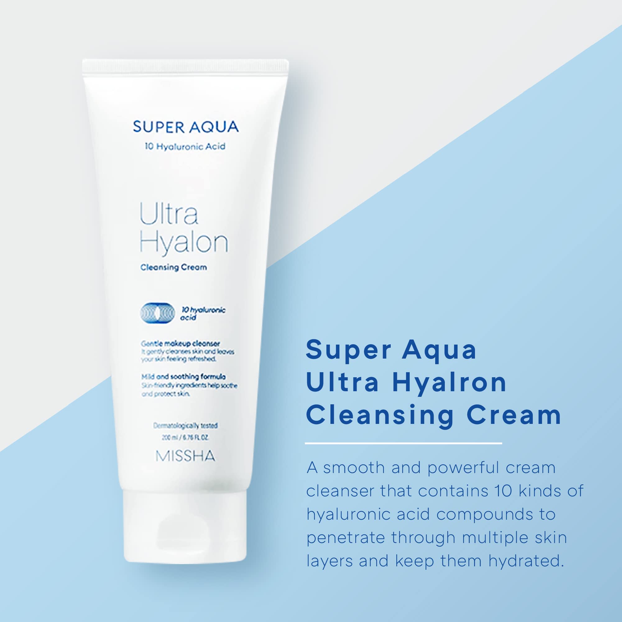 MISSHA Super Aqua Ultra Hyalron Cleansing Cream - MISSHA Official Product Imagery - 3