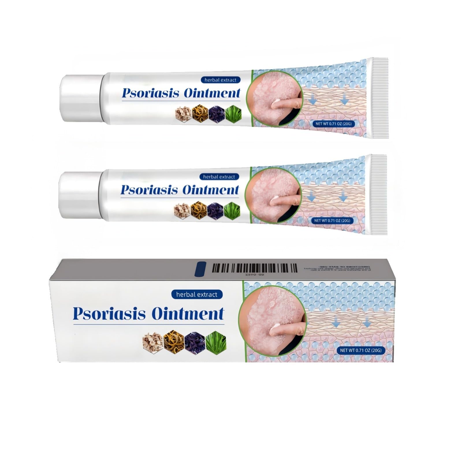 2PCS-Herbal Calming Balm for Dry Skin, Intensive Moisturizing - Product Imagery