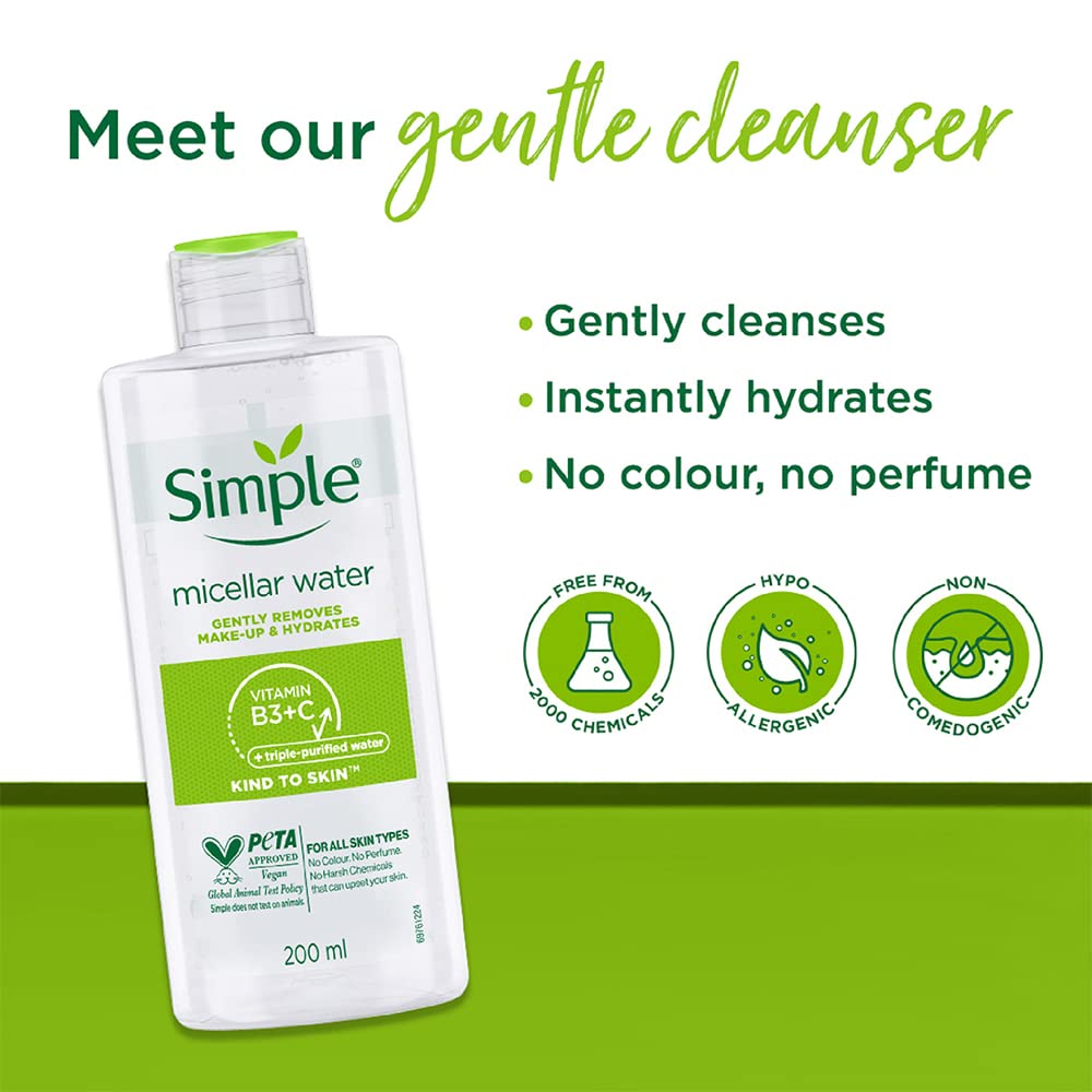 Simple Kind To Skin Micellar Cleansing Water 200Ml - 4.6               4.6 out of 5 stars