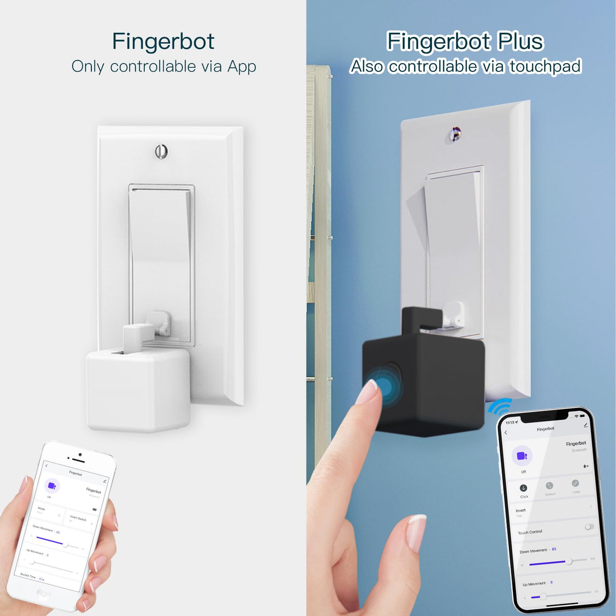 MOES Fingerbot Plus Smart Button Pusher Touch Control No - MOES Official Imagery - 4