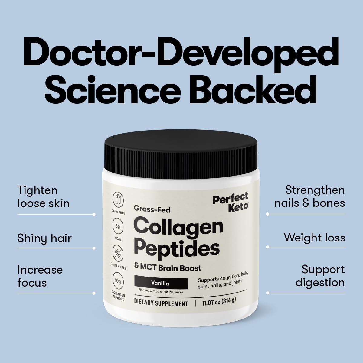 Perfect Keto Collagen Peptides Protein Powder Chocolate - Perfect Keto Official Imagery - 8