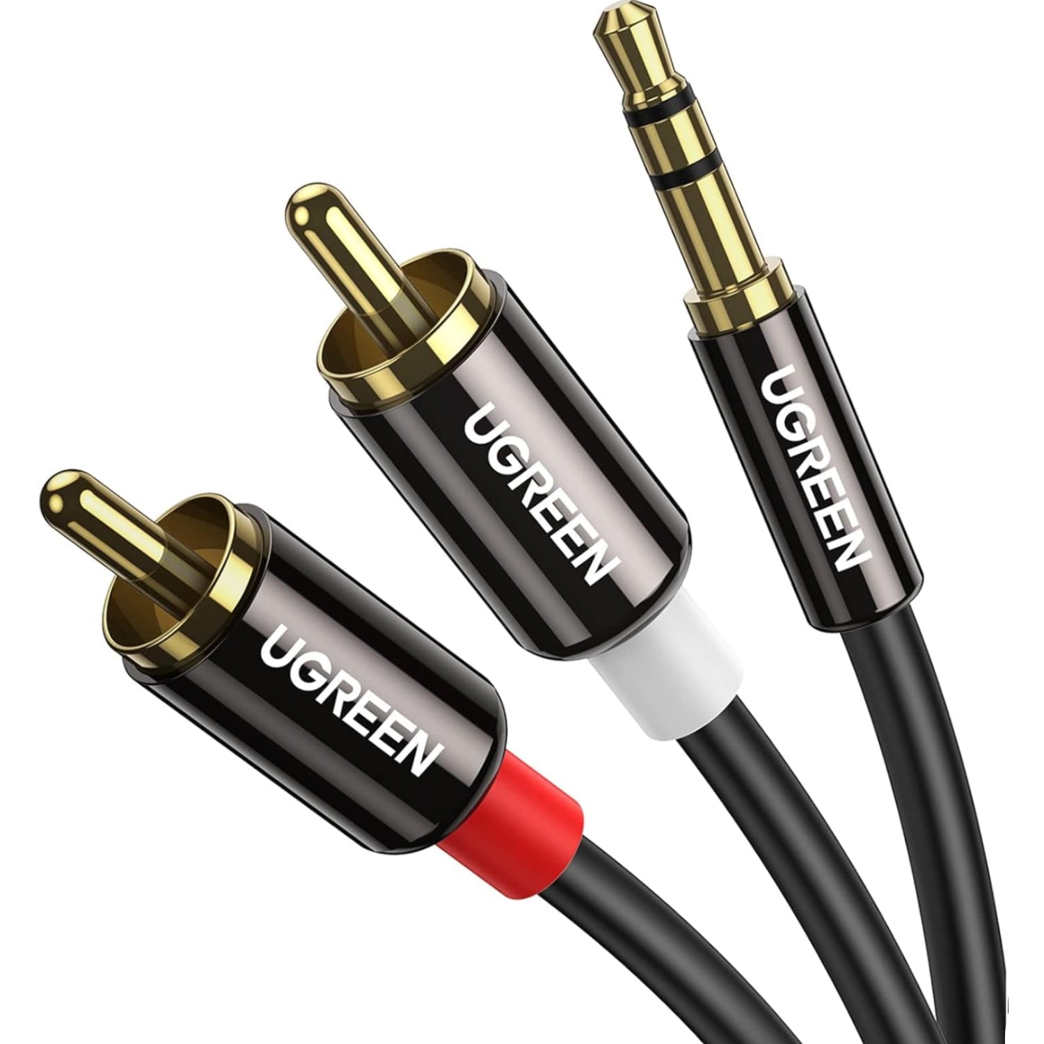 Elefair UGREEN 3.5mm to RCA cable, 6.6ft audio adapter with RCA and headphone jack for HiFi sound and audio connection