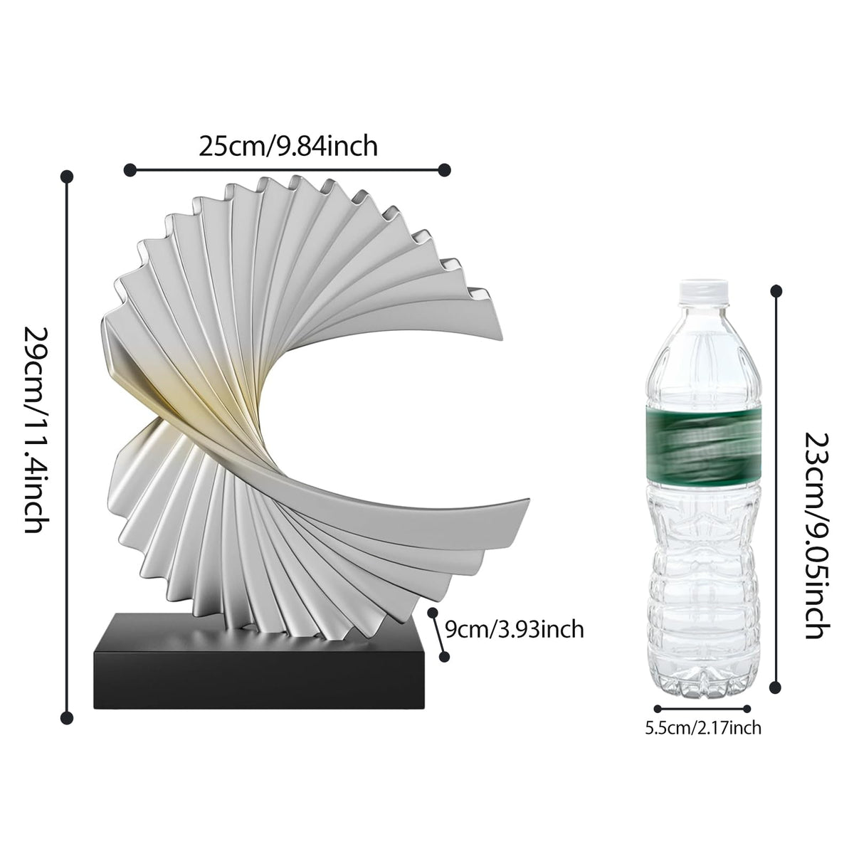 Ocean Wave Statue Abstract Decor Office Decor Shelf Accents - Paytonture Official Imagery - 4