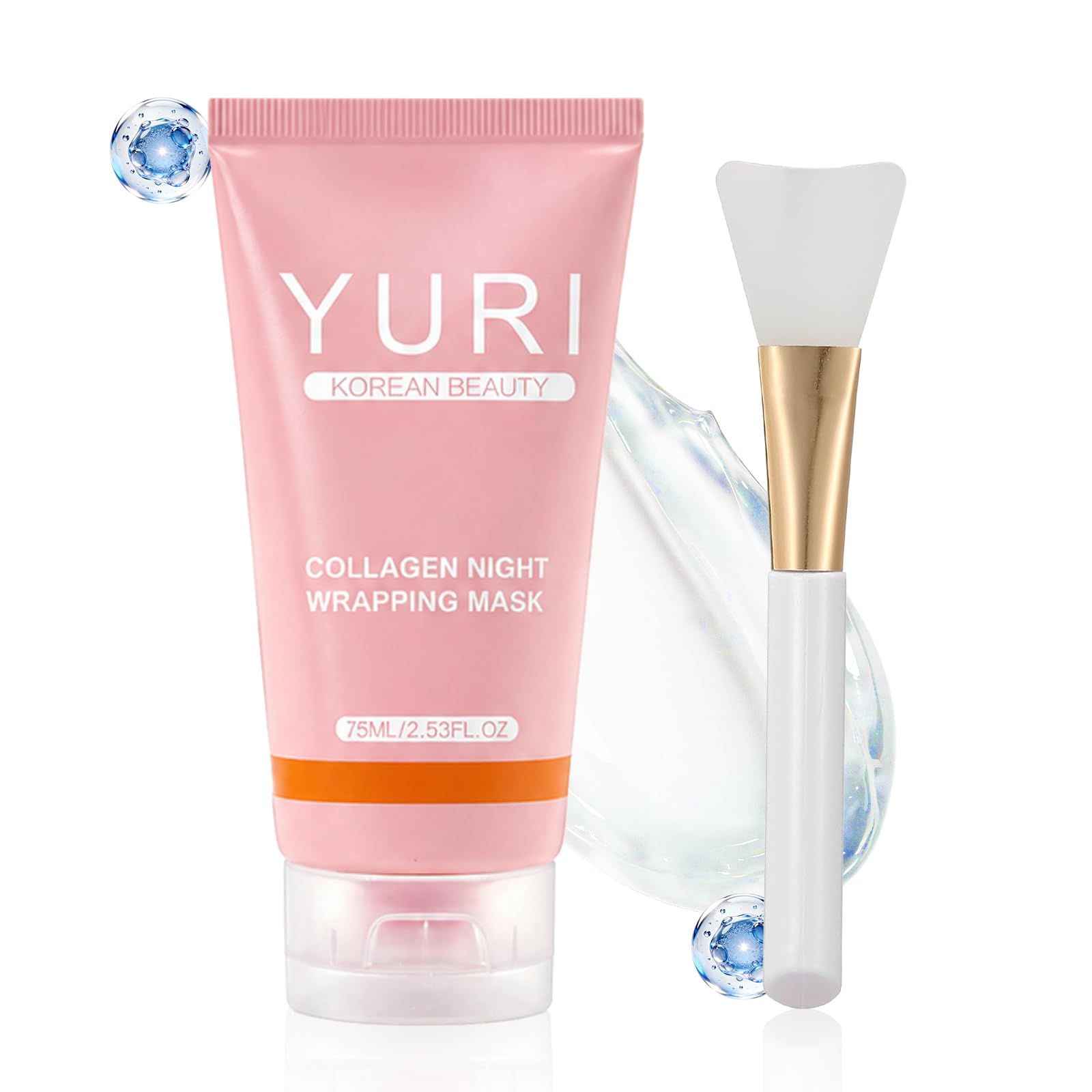 YURI Collagen Mask, Collagen Night Wrapping Mask 1PCS, Peel Off - IYUWE