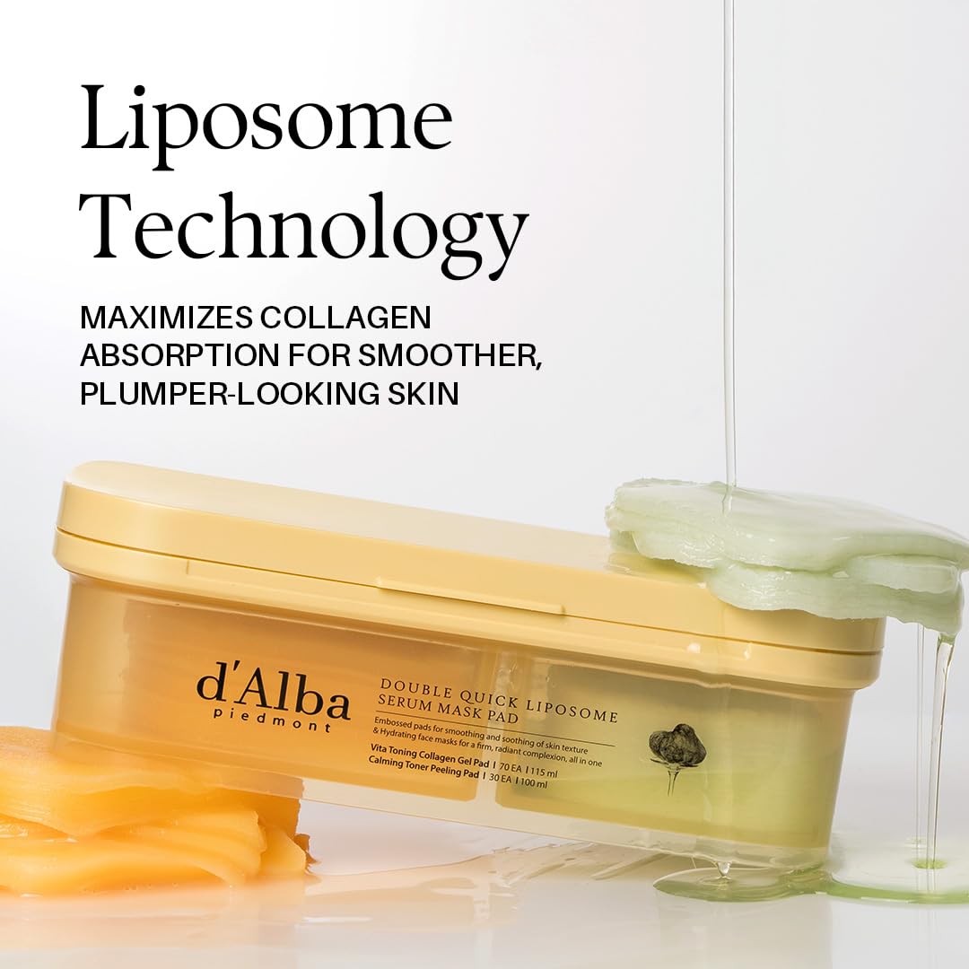d'alba Piedmont Double Quick Liposome Serum Mask Pad, 70 - d'alba Piedmont