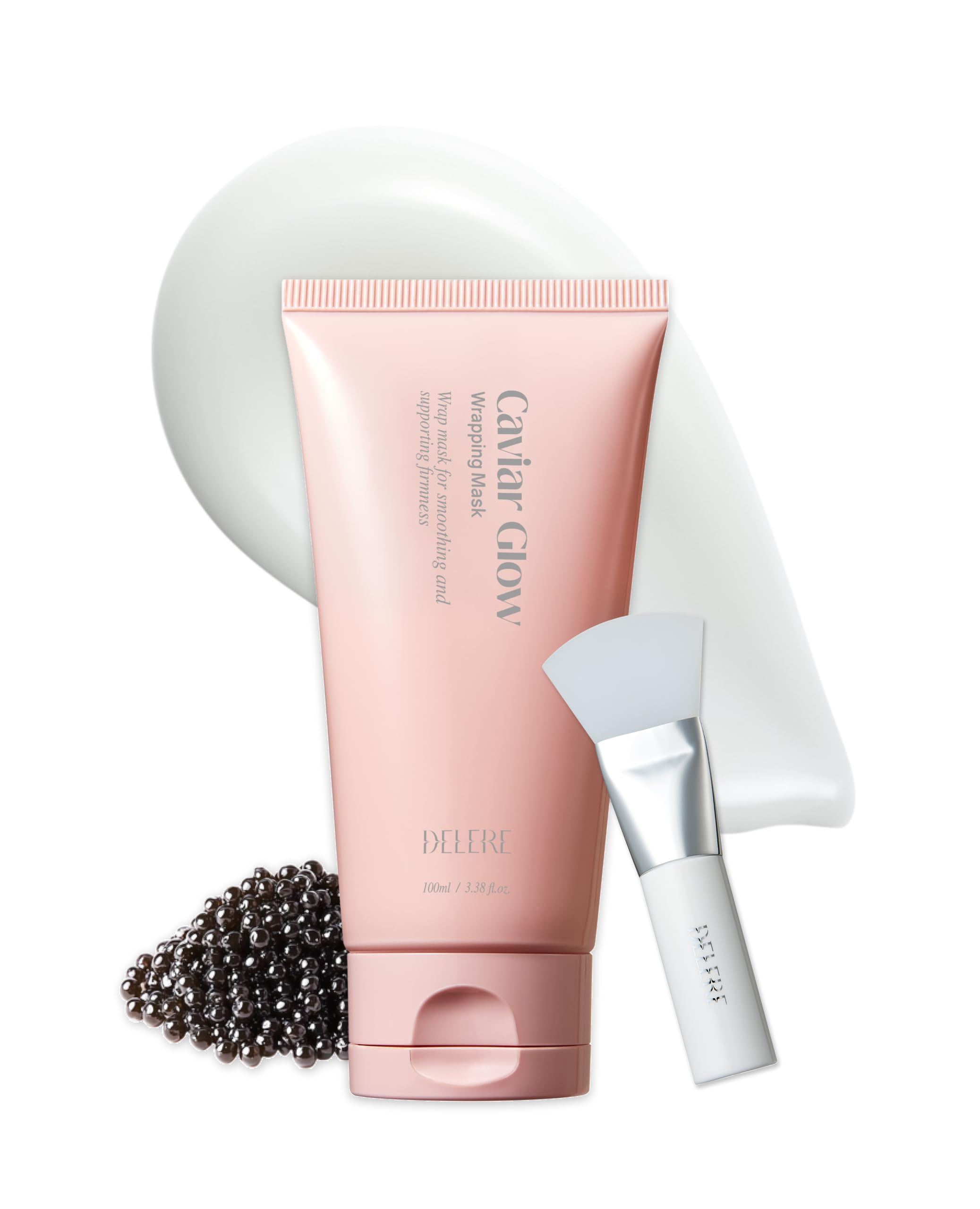 Caviar Glow Collagen Wrapping Mask, Korean Peel-Off Mask, Glass - Product Imagery