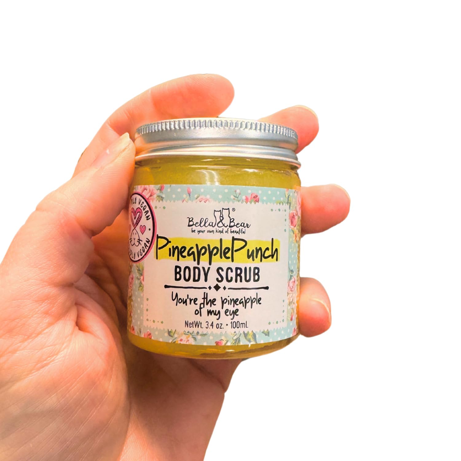Bella and Bear Bella & Bear Pineapple Body Scrub Exfoliator – Vegan Sugar - Bella and Bear Official Product View 4