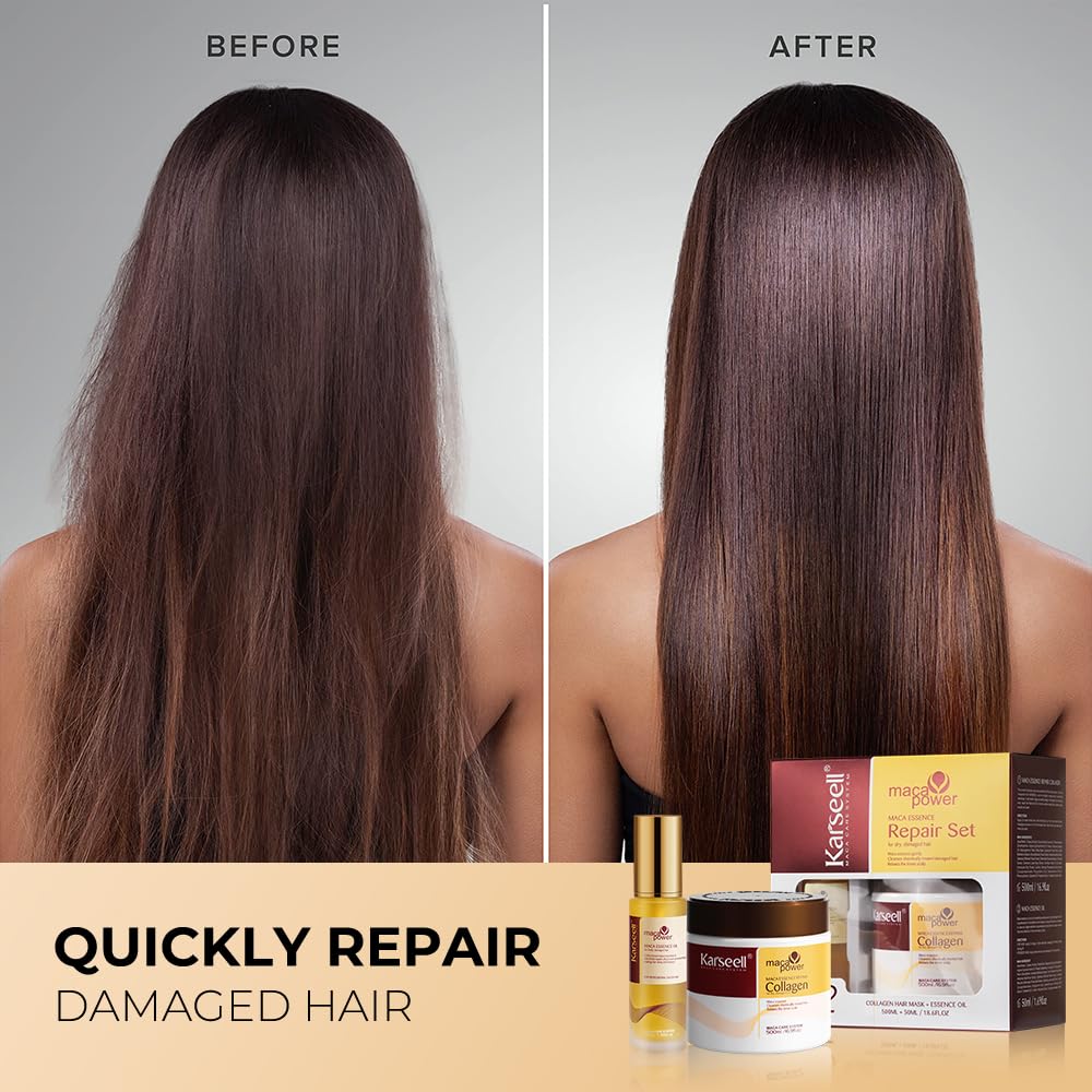 Karseell Collagen Hair Mask Argan Oil Set for Dry Damaged - Karseell Official Imagery - 8