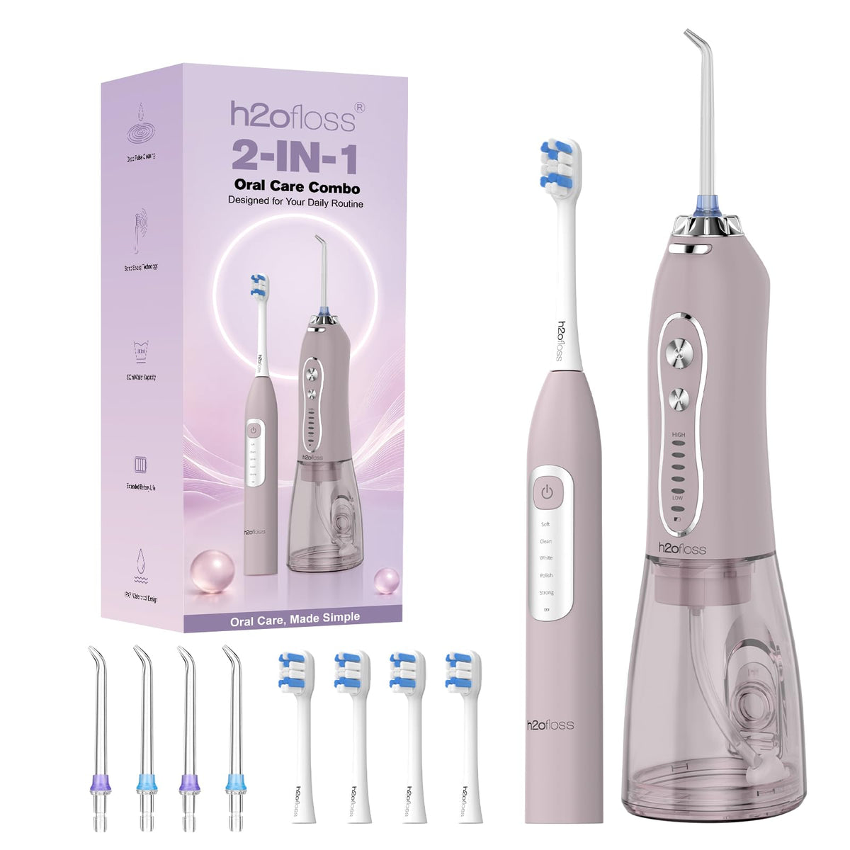 H2ofloss Electric Toothbrush and Water Flosser Combo 2 in 1 - H2ofloss Official Imagery - 1