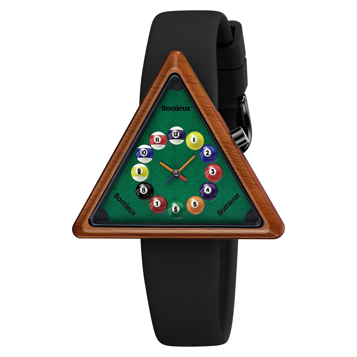 Bomieux Billiards-Inspired Analog Watch, Triangular Dial, for Men and - View 1