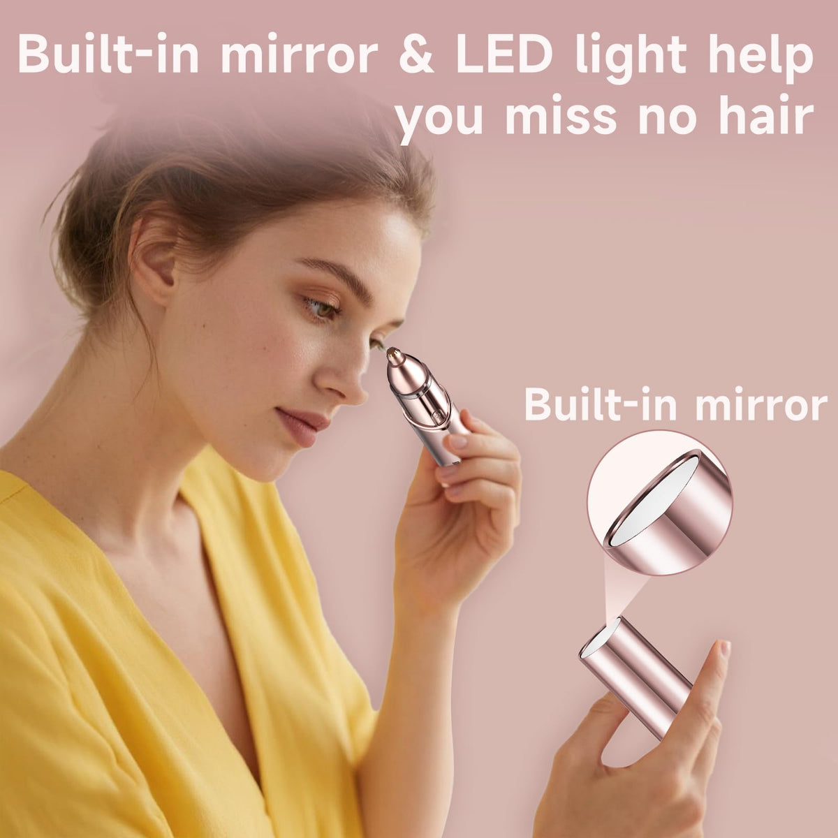 Gurelax Eyebrow Facial Trimmer 2 in 1 Electric Facial Hair - gurelax Official Imagery - 4