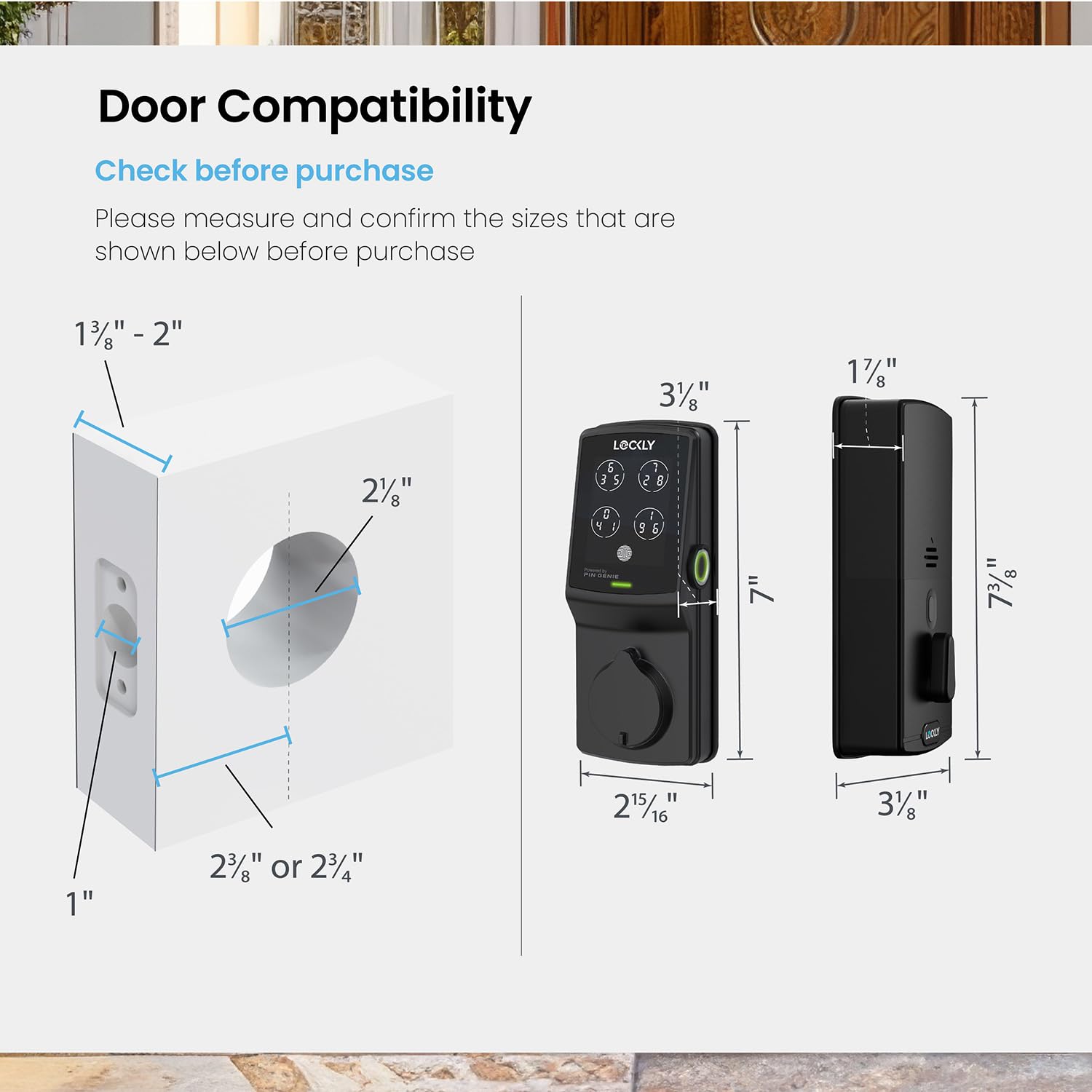 Lockly Secure Pro Smart Deadbolt Lock with WiFi Hub - Lockly Official Imagery - 3