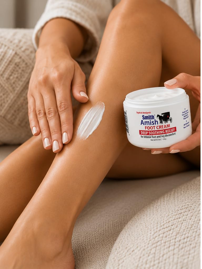 Smith Amish Foot Cream – Cooling Relief for Tired Feet 4.5 oz