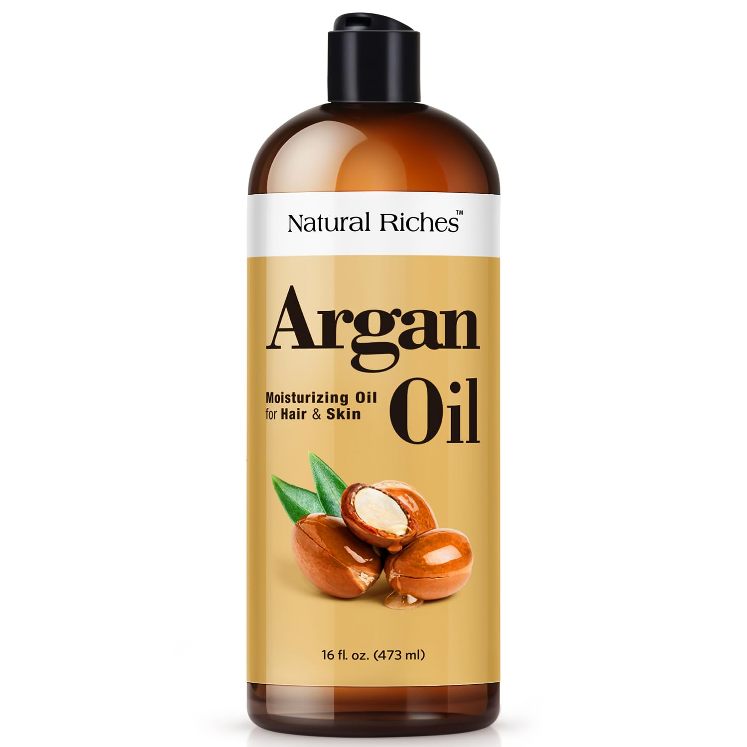 Natural Riches Moroccan Argan Oil 16 Fl Oz Deep Moisturizing Hair & Skin Oil - Natural Riches Official Product View 2