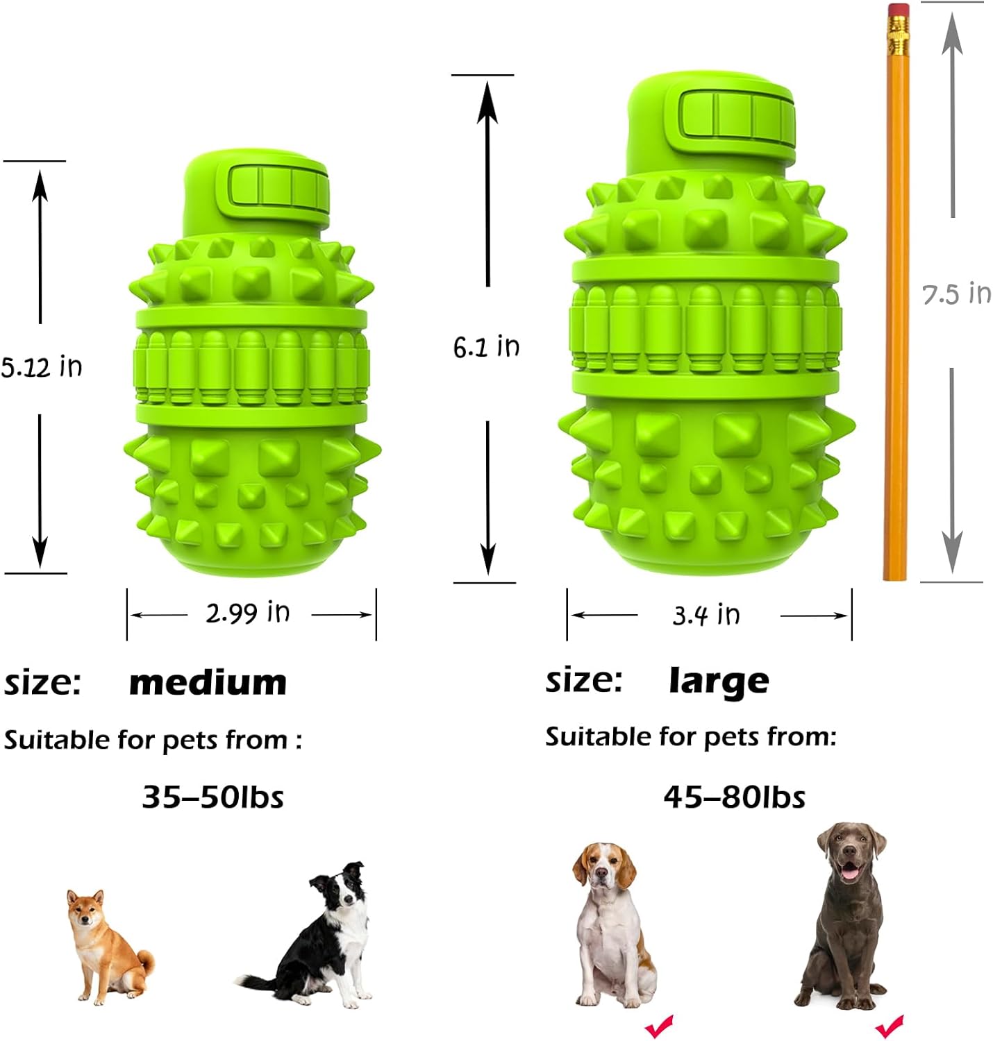PIFFZEDO dog toy for aggressive chewers, natural rubber squeaky and interactive chew toy for dogs.