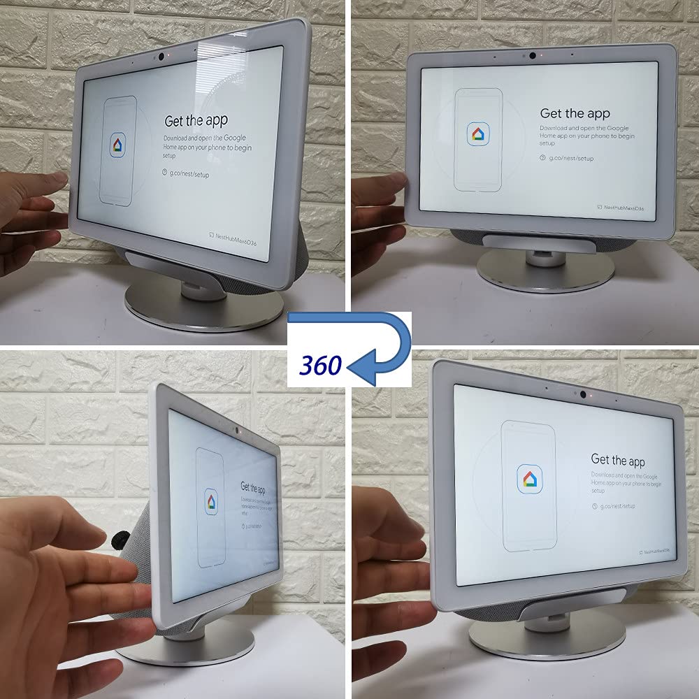 Adjustable Aluminum Swivel Stand for Google Nest Hub Max - ATOPCAENRT Official Imagery - 4