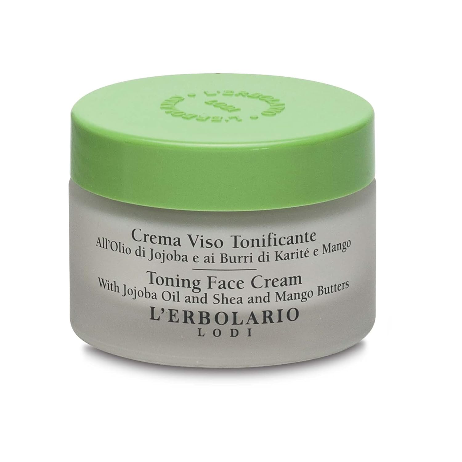 L'Erbolario face cream with Ginkgo Biloba and Red Grape, showing the jar and product packaging on a white background.