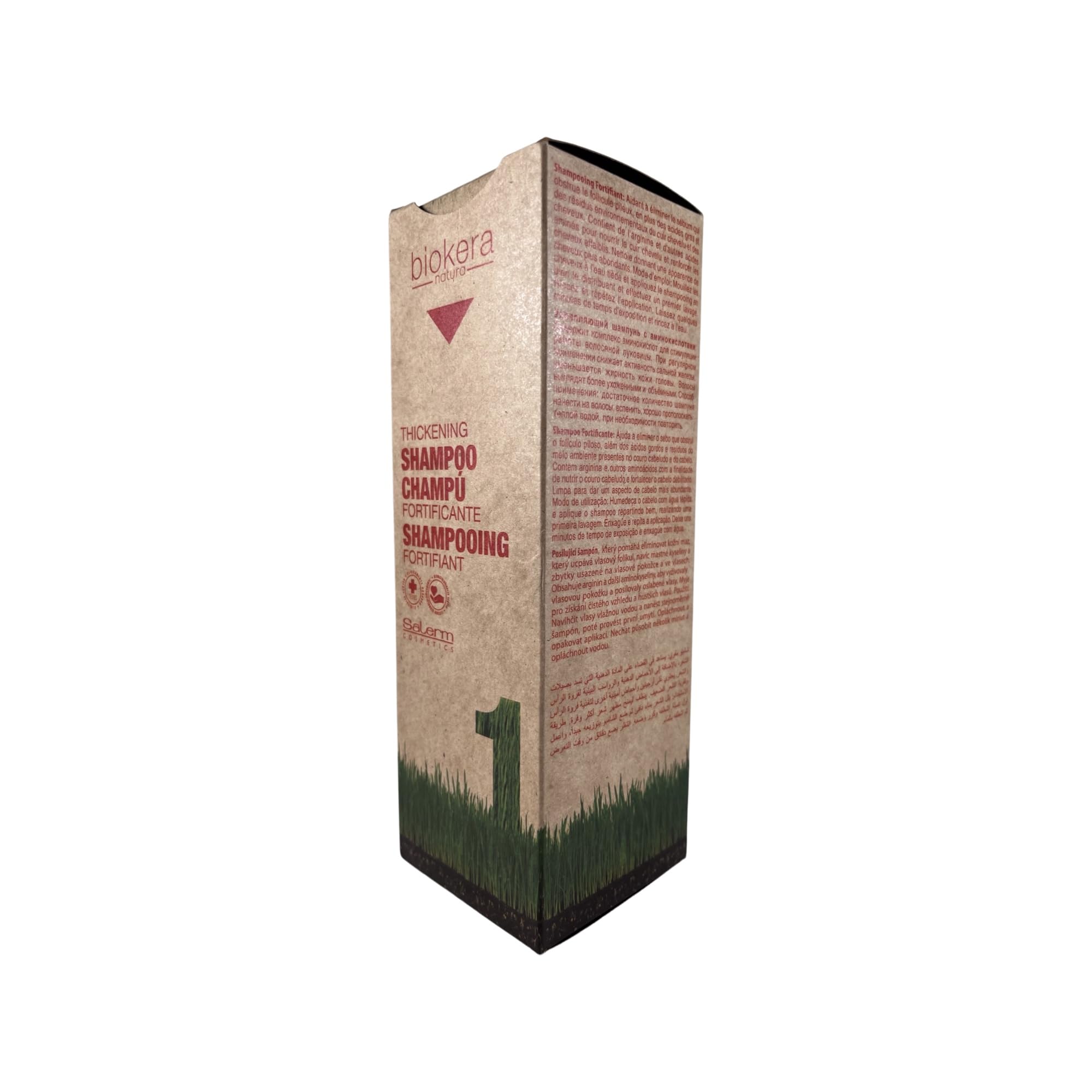 SALERM - Fortifying Shampoo - Biokera Natura Fortifying Shampoo - 300 ml - with Ginseng and Ginkgo Biloba - Nourishes the Scalp - Helps Strengthen Weakened Hair - Refreshing Effect