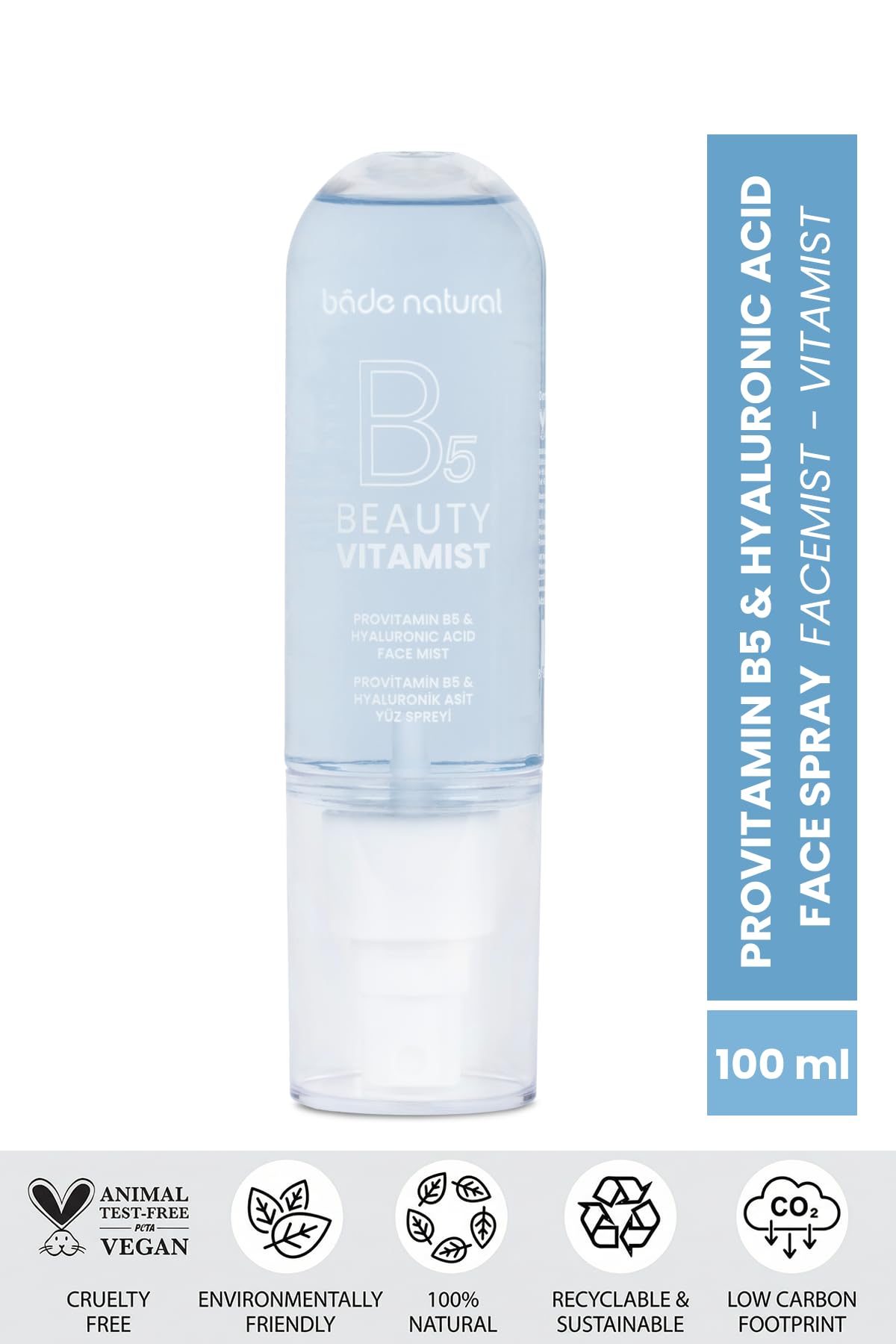 Bade Natural Vitamin Mist with ProVitamin B5 Hyaluronic Acid - Bade Natural Official Imagery - 3