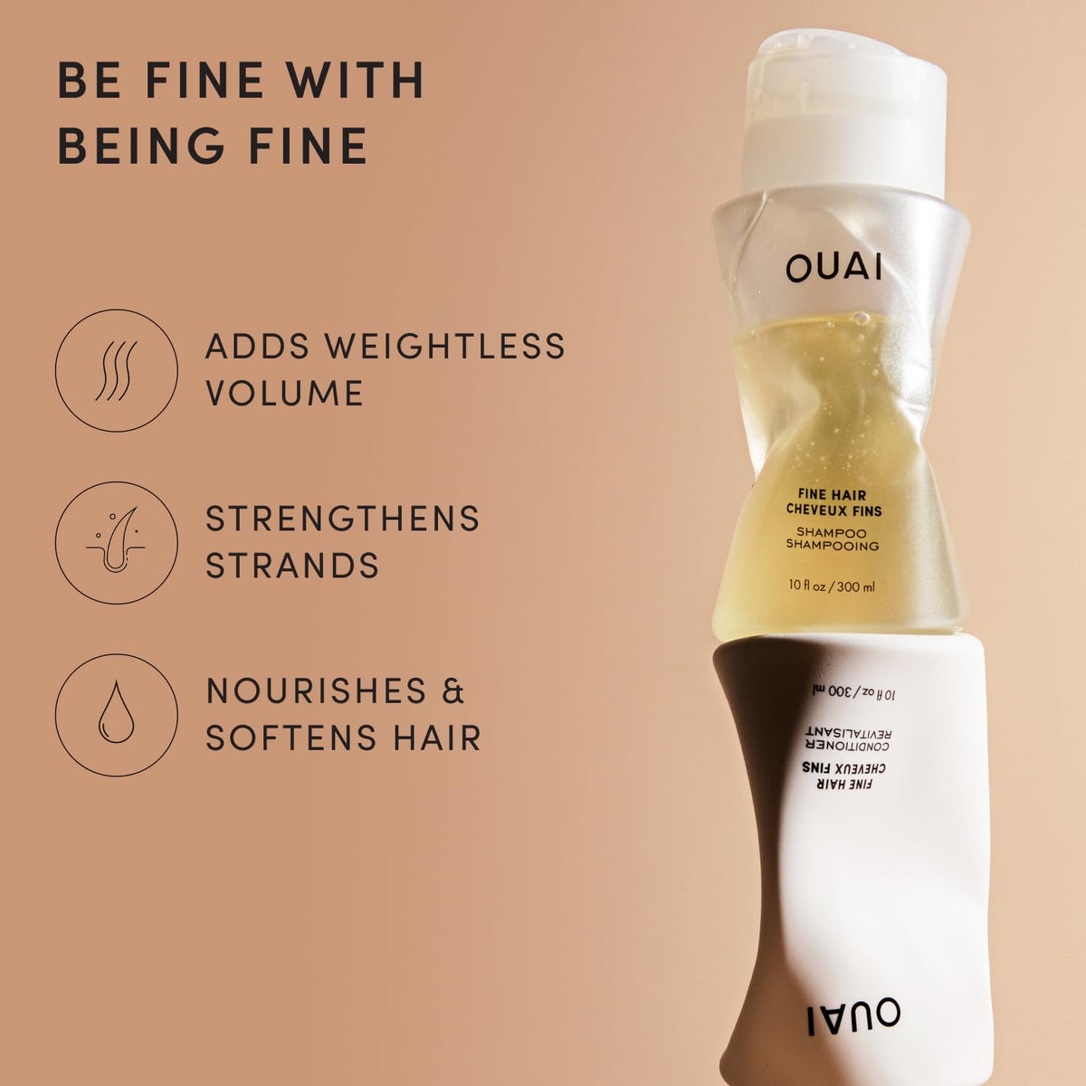 OUAI Fine Hair Shampoo Conditioner Set - OUAI Official Imagery - 4