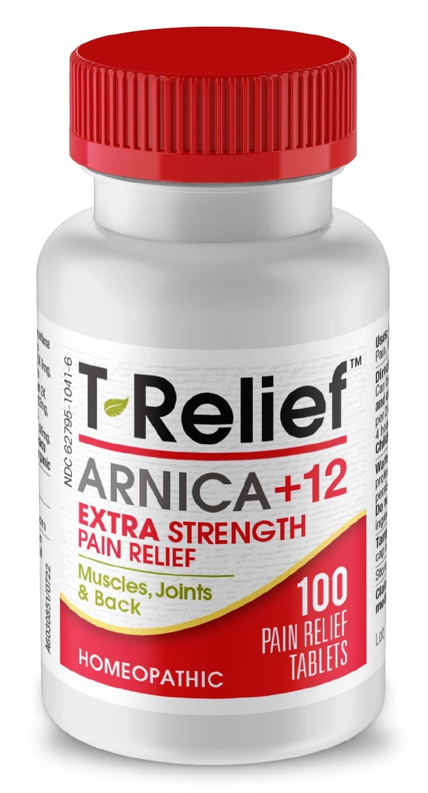 MediNatura T-Relief Arnica +12 Tablets, ES Discomfort Relief, 100 ct