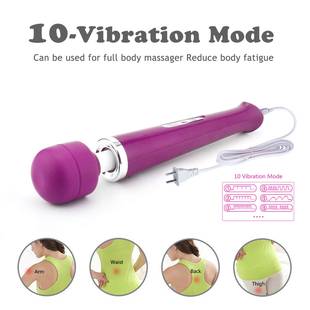 CHARMING 10 Speeds Wired Powerful Handheld Massager with - CHARMING Official Imagery - 5