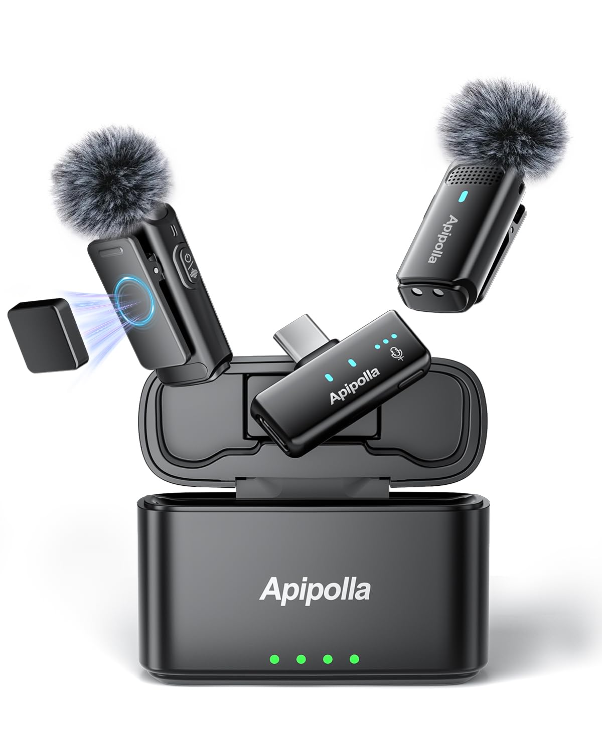 Wireless Mini Lavalier Microphone for iPhone 17 16 15 - Apipolla Official Imagery - 1