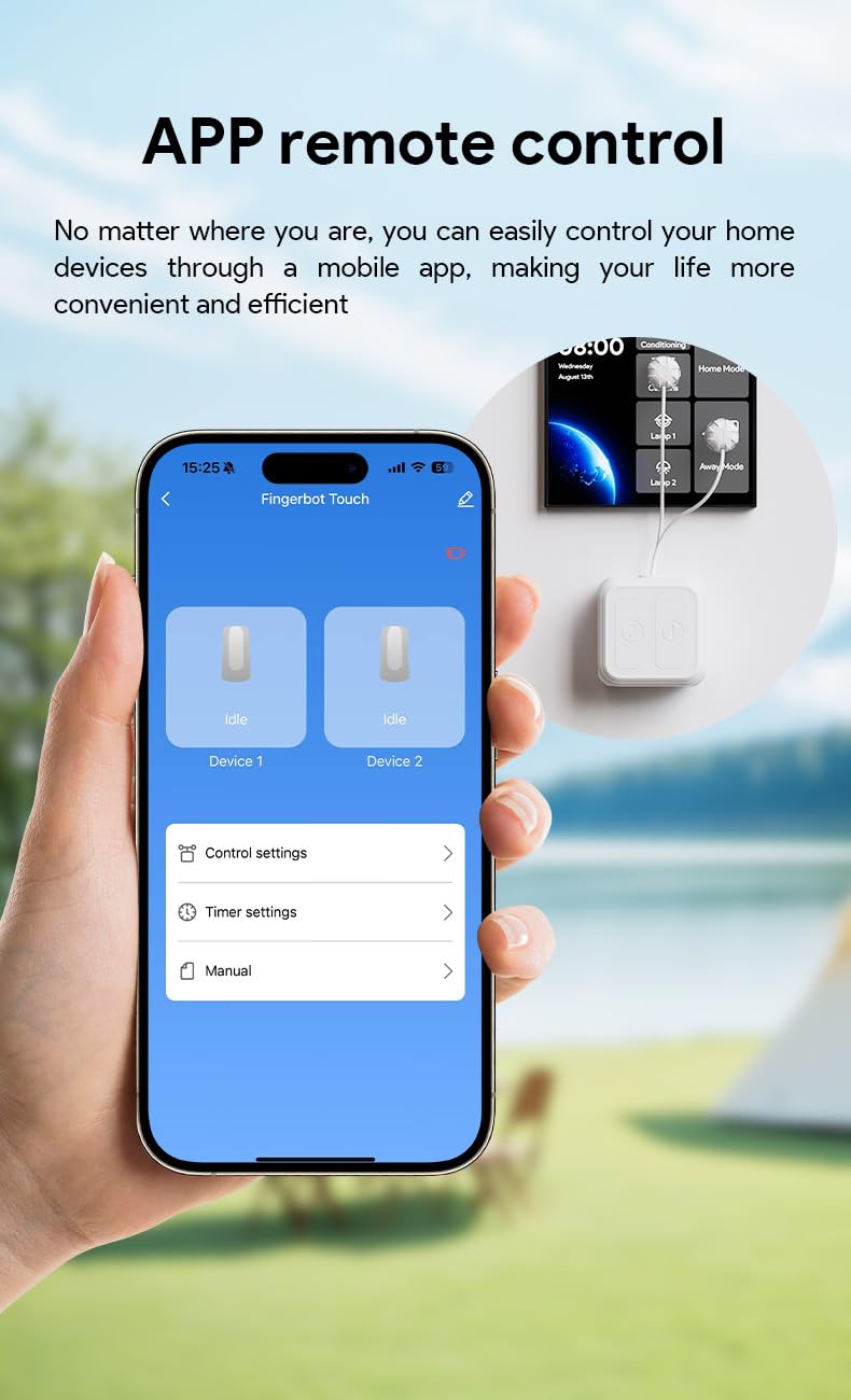 Bluetooth Fingerbot Touch Smart Button No Wiring Switch Work - ngnsky Official Imagery - 7