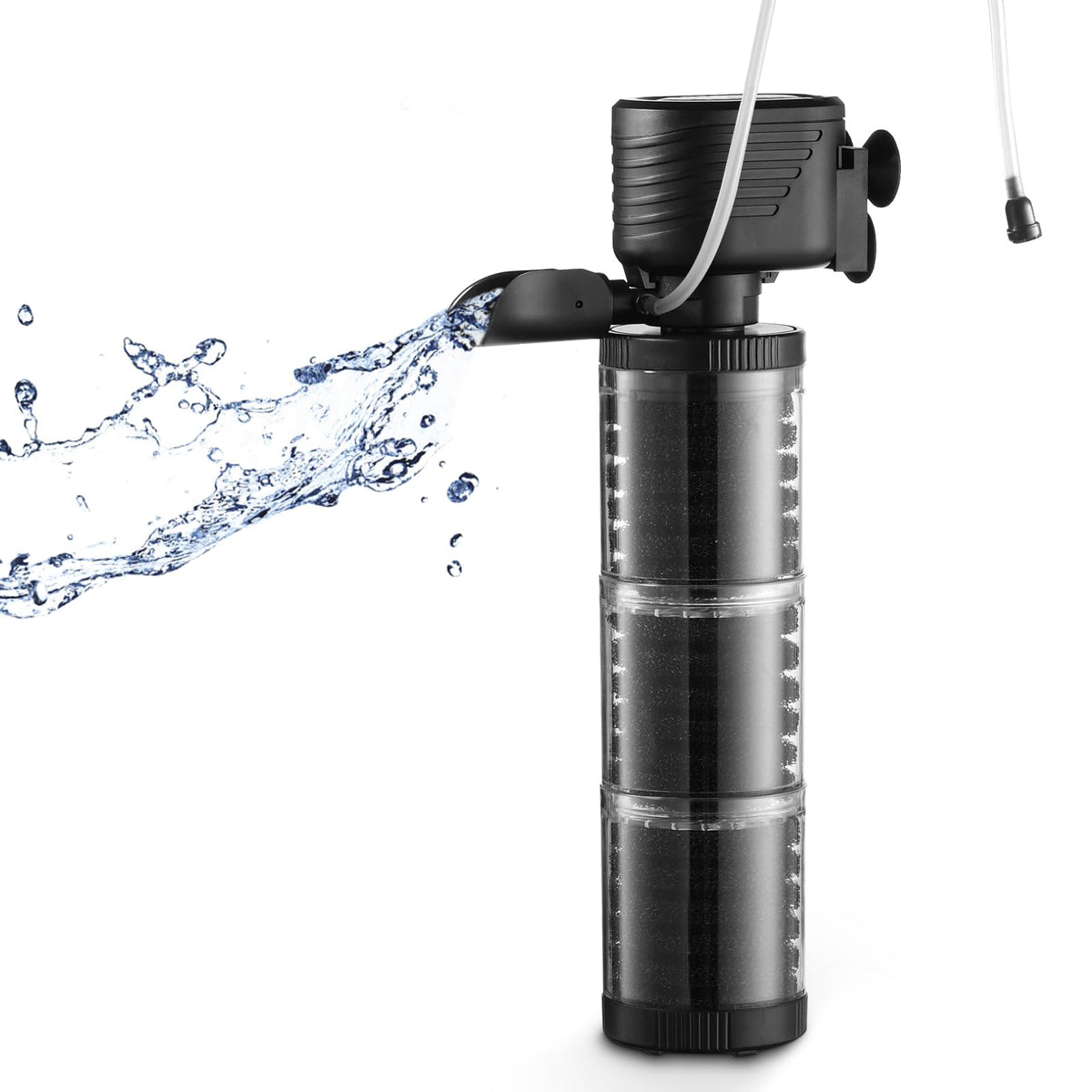 XpertMatic 3 Stages 475 GPH Aquarium Filter for Up to 120 - SainSmart Official Imagery - 1
