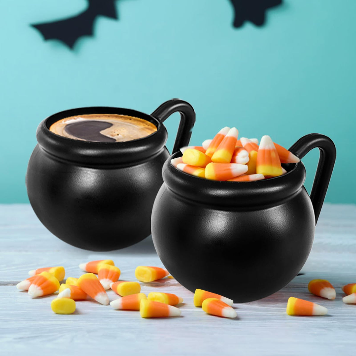 Baaxxango 12 Pcs 15 oz Cauldron Mugs Plastic Black Cauldron - Baaxxango Official Imagery - 8