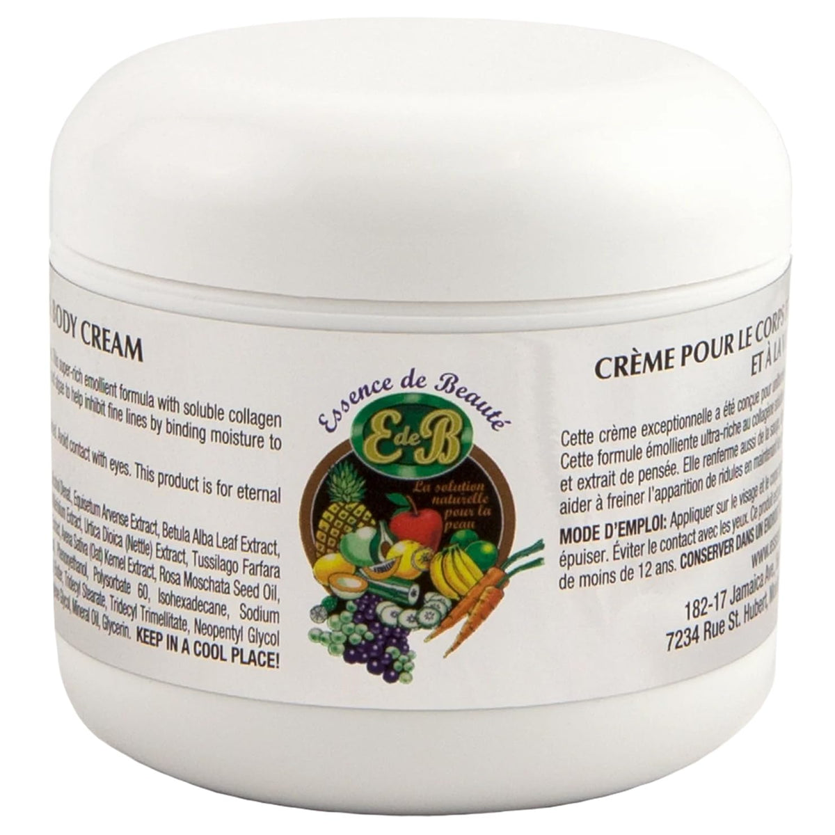 Essence de Beaute Collagen Vitamin E Face Body Cream 4oz - E de B Official Imagery - 1