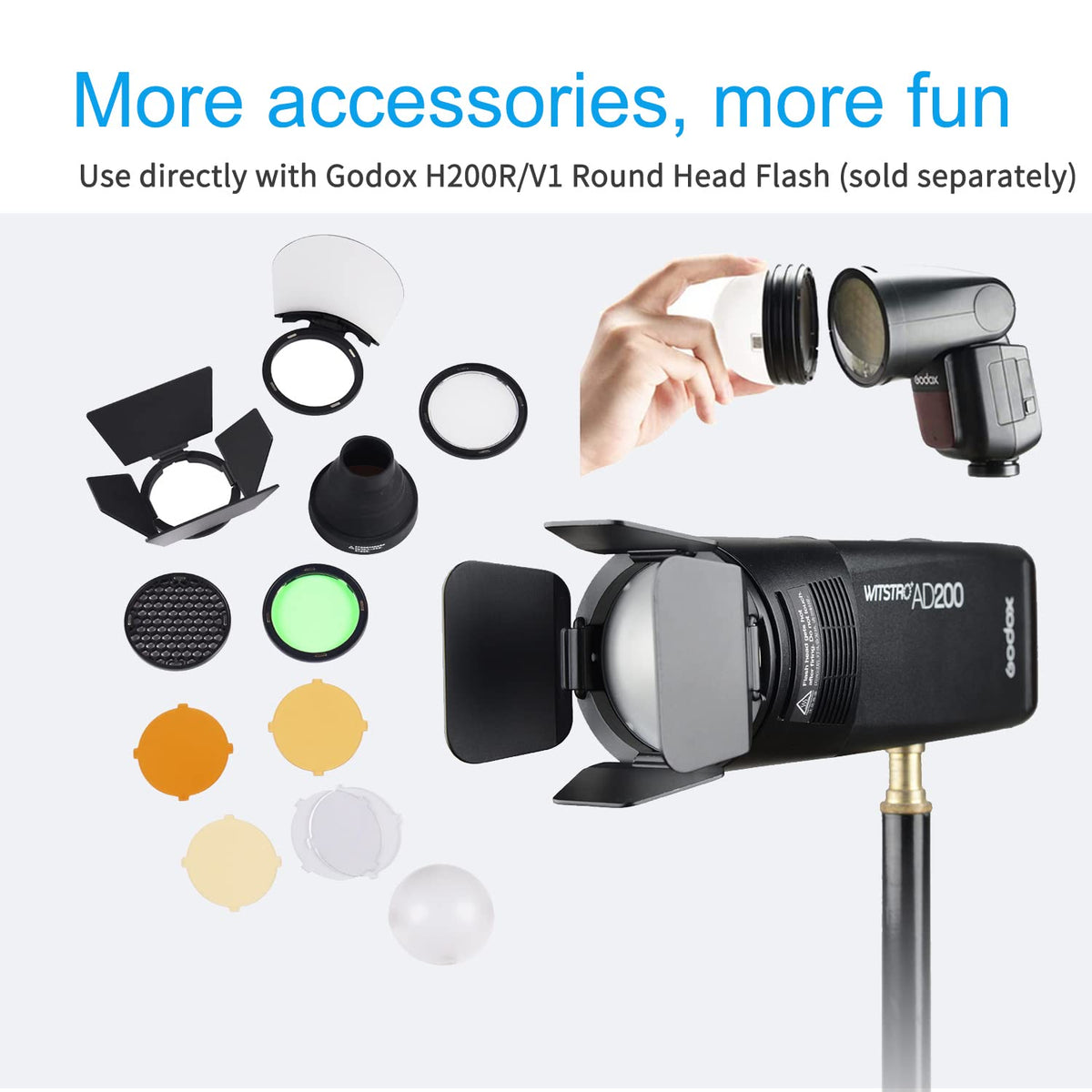 Godox AK R1 Accessories Kit for V1 V1mid V1 Pro V100 H200R - GODOX Official Imagery - 3