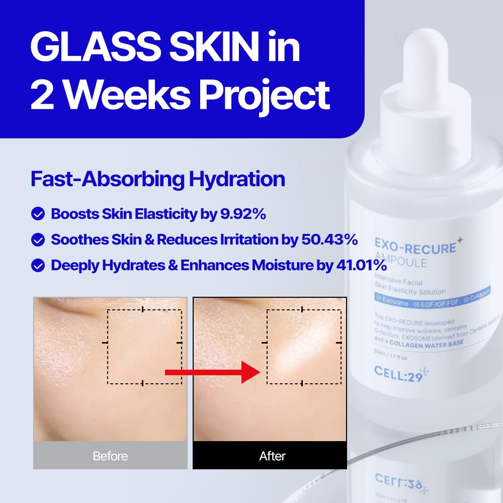 Exo Recure Ampoule Exosome 10 000 PPM Collagen Water Fast - CELL29 Official Imagery - 6