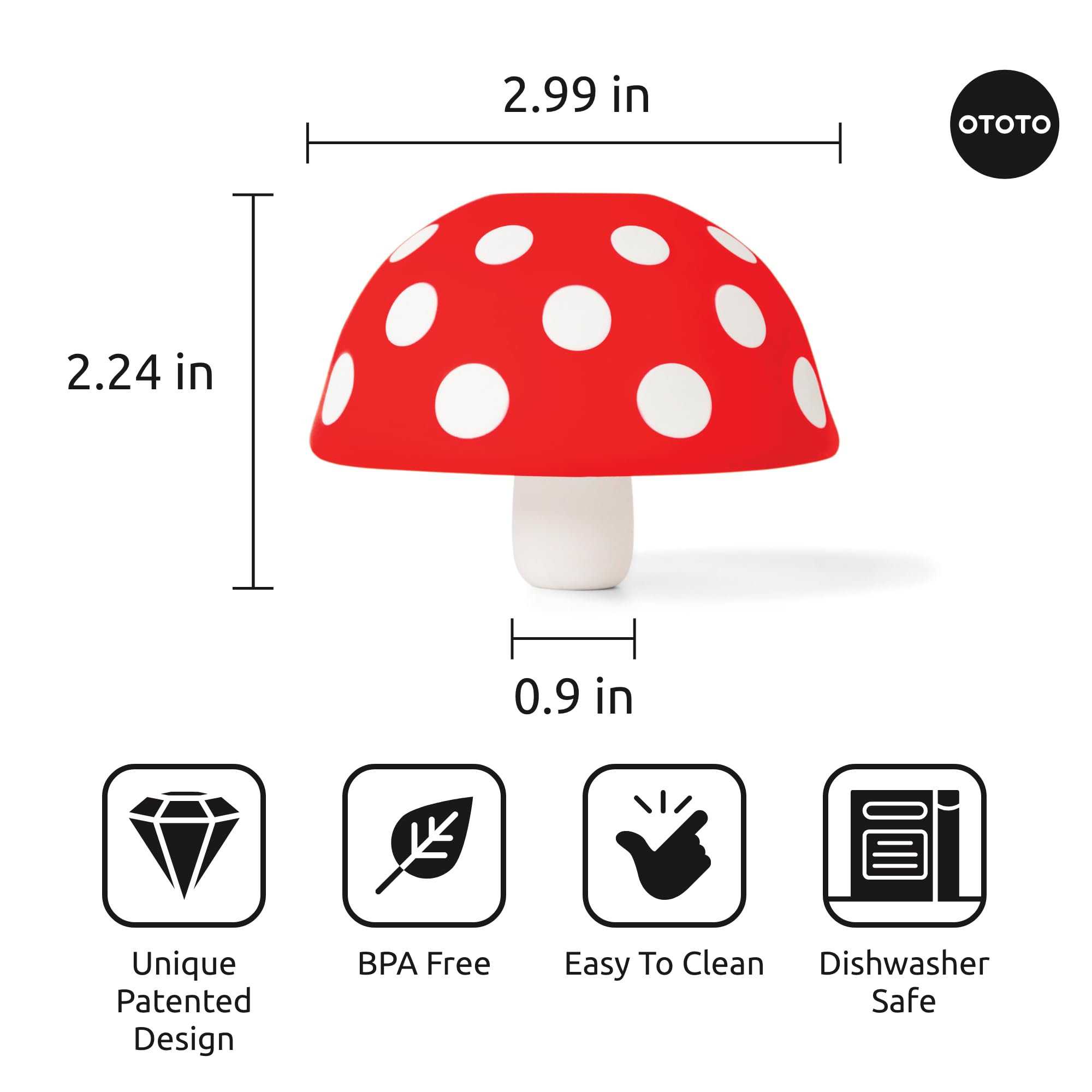 OTOTO Mushroom - Foldable Small Kitchen Funnel with Wide Mouth for Jar - View 3