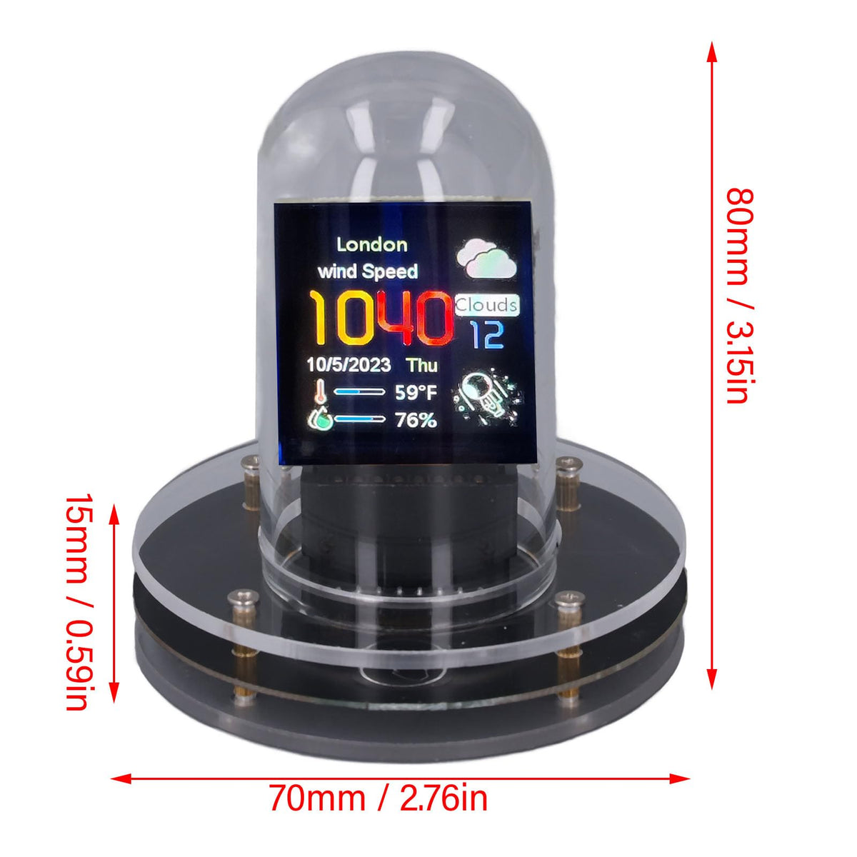 Nixie Tube Clock Simulation Full Color LCD Screen Support - Premium Selection Official Imagery - 4