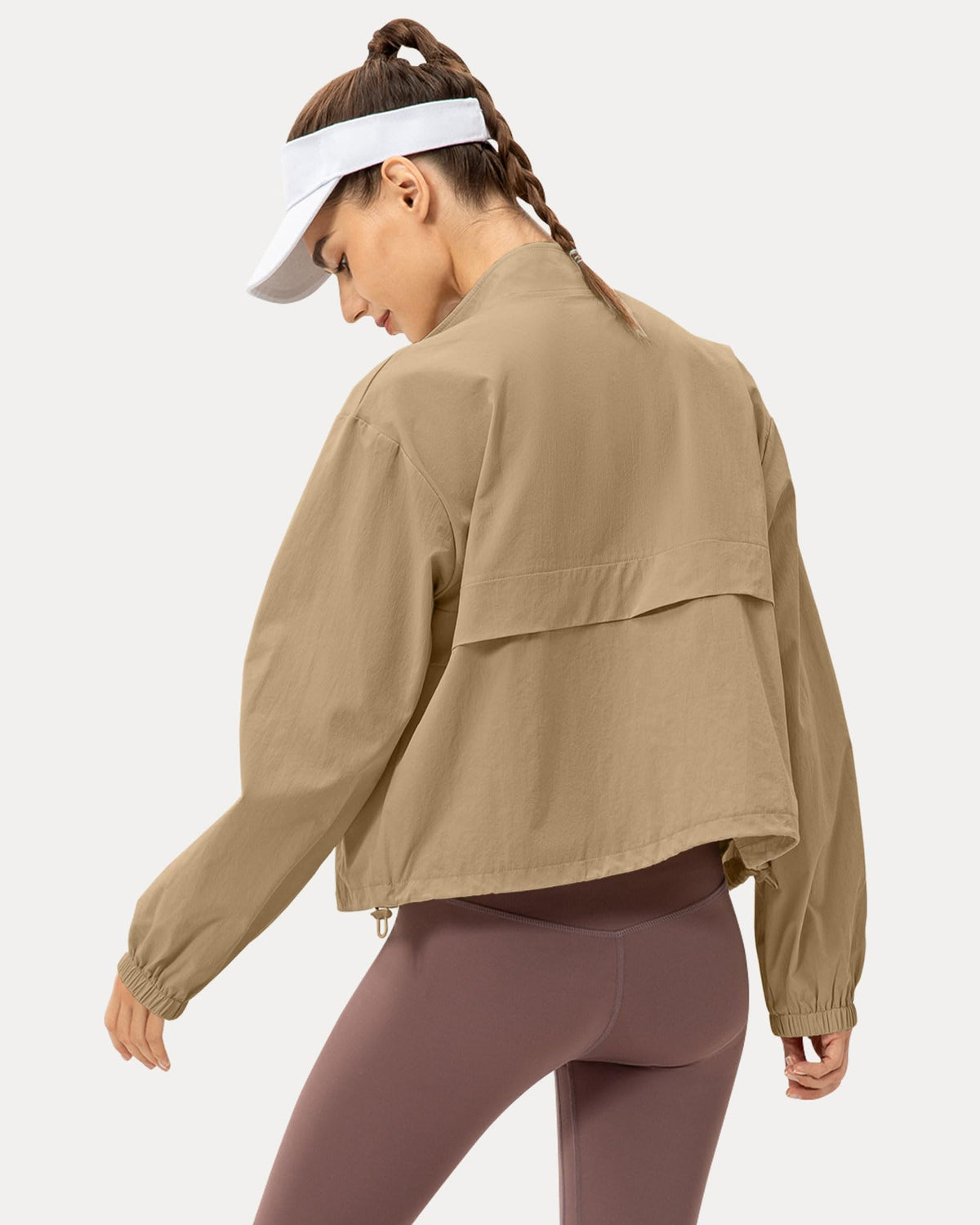 Women s Lightweight Zip Up Athletic Jacket Stand Collar - Locachy Official Imagery - 3
