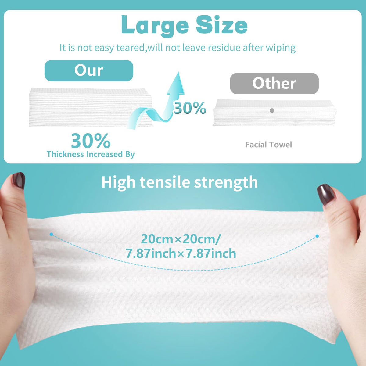 Disposable Face Towel 600 Count Soft Cotton Facial Dry Wipes - CenYouful Official Imagery - 7