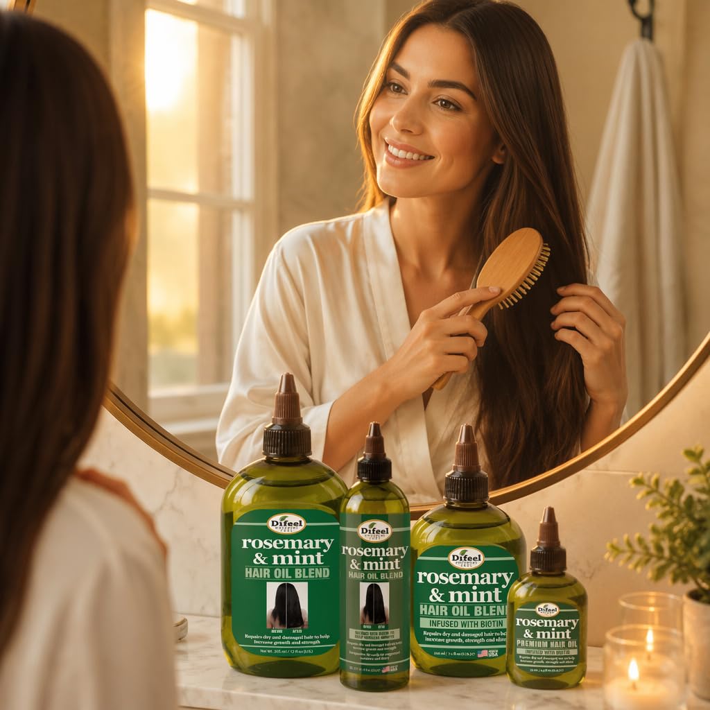 Difeel Rosemary and Mint Hair Oil Blend with Biotin 7.1 Ounce - Strengthening - Difeel Official Product View 8