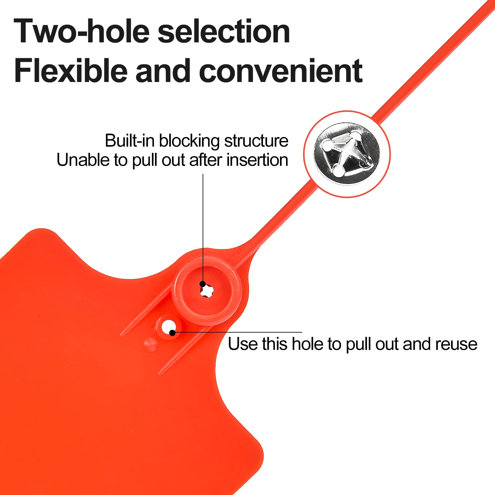 LeadSeals 100 Plastic Shipping Tags - Waterproof, Writable, Hangi - LeadSeals Official Product View 5