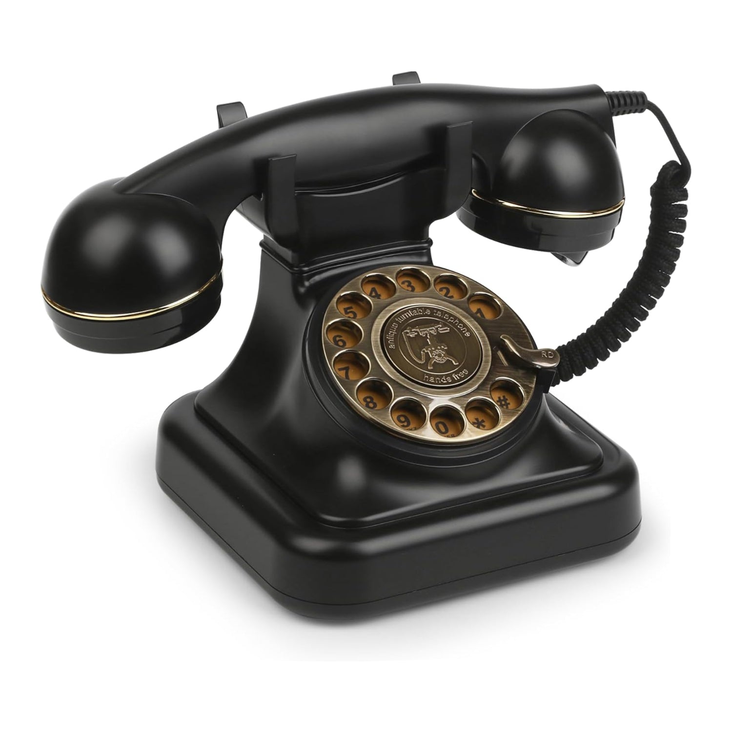 Sangyn vintage rotary landline phone with classic corded desk design, featuring a retro style and rotary dial in a nostalgic look.