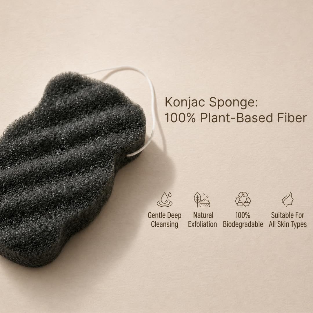 Korean Exfoliating Hemp Glove Konjac Body Sponge Set - ONE96NINE Official Imagery - 4