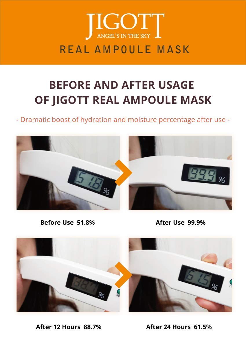 Hyaluronic Acid Real Ampoule Mask 10 Pack - Jigott