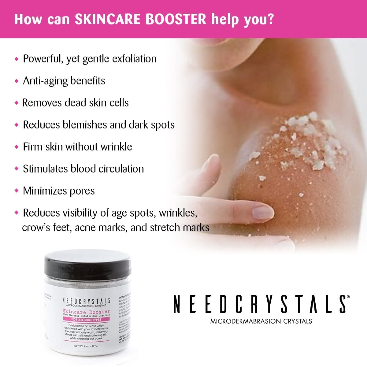 Microdermabrasion Crystals 4 oz - NeedCrystals Official Imagery - 5