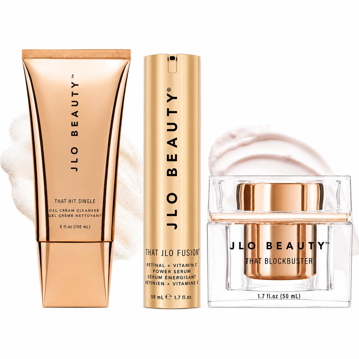 JLO BEAUTY Renew &amp; Hydrate Trio – Gel Cream Cleanser, - JLO BEAUTY