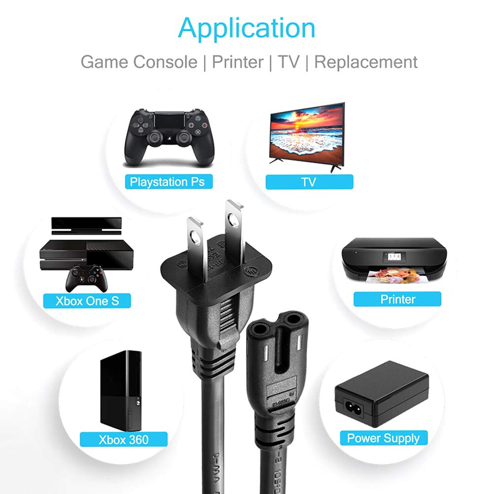 FIOTOK Power Cord and AV Cable Compatible with Xbox, AC Power Cor by FIOTOK - Angle View 5